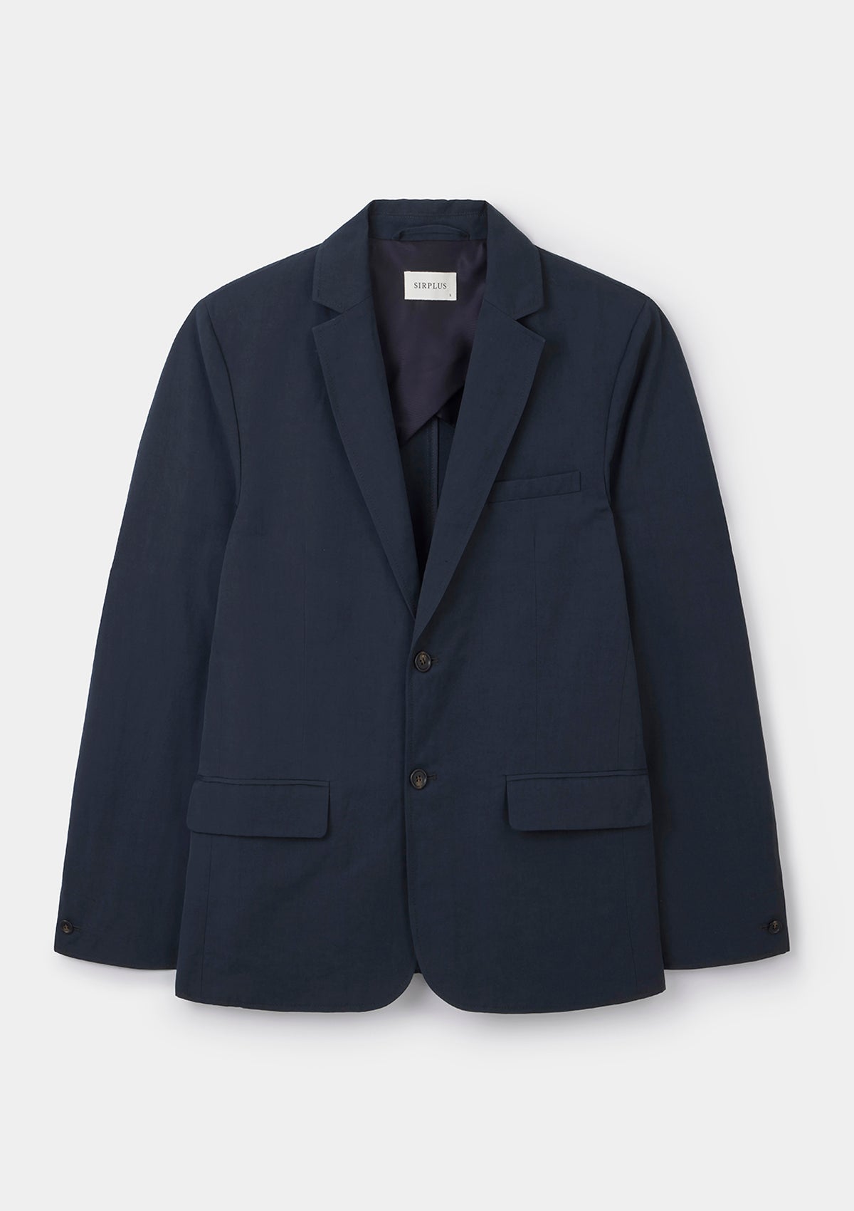 Navy Cotton Linen Tailored Blazer, Blazer - SIRPLUS