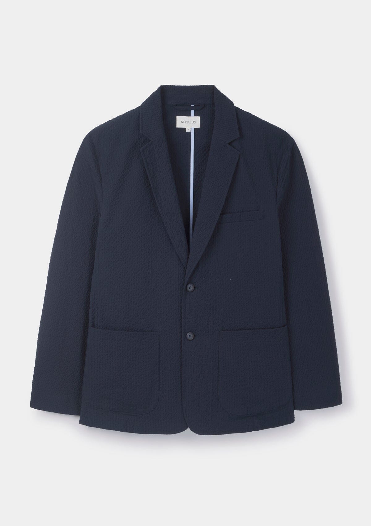 Navy Cotton Seersucker Blazer, Blazer - SIRPLUS