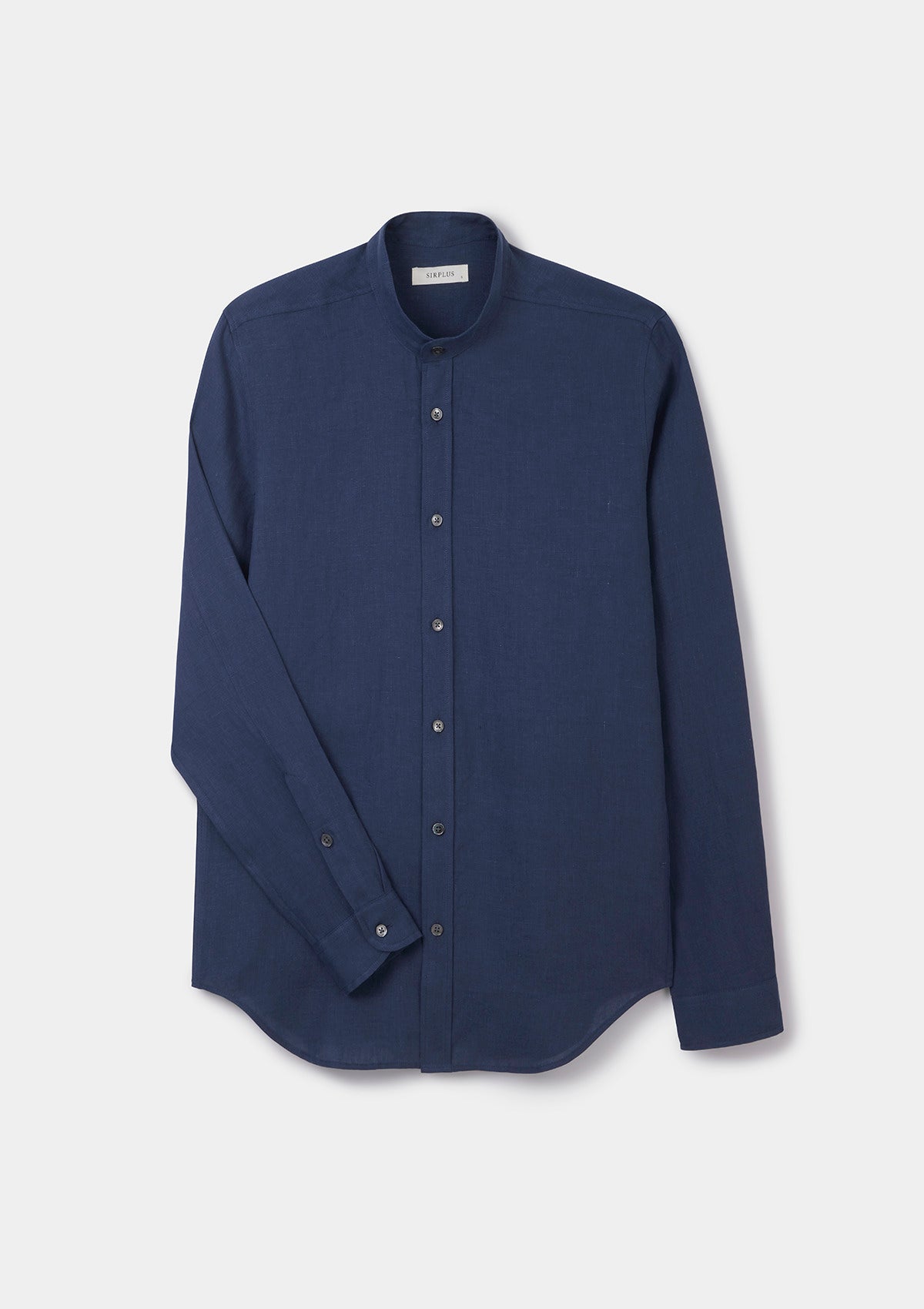 Navy Linen Grandad Shirt, Grandad Shirt - SIRPLUS