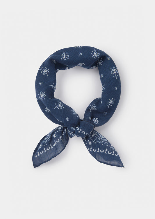 Navy Paisley Cotton Bandana, Bandana - SIRPLUS