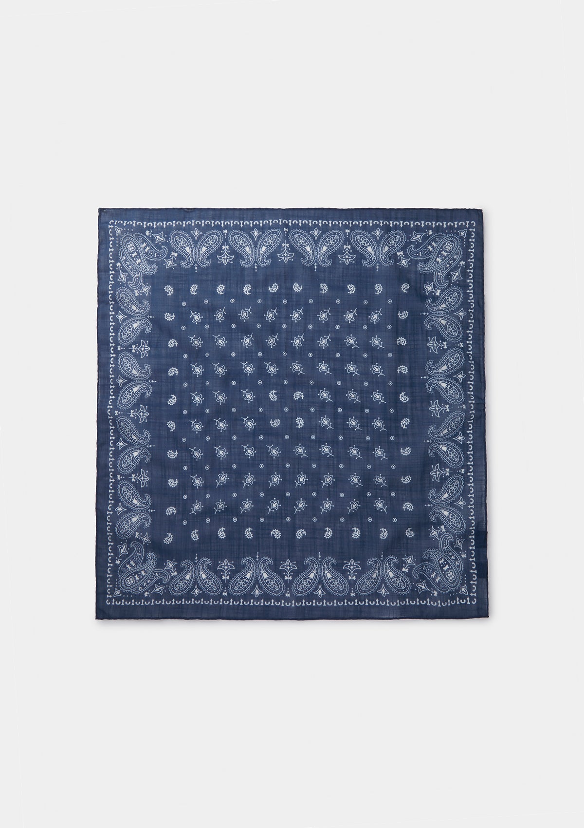 Navy Paisley Cotton Bandana, Bandana - SIRPLUS