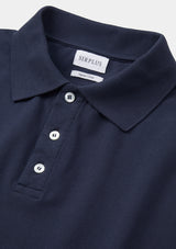 Navy Pique Cotton Polo Shirt, Polo Shirts - SIRPLUS