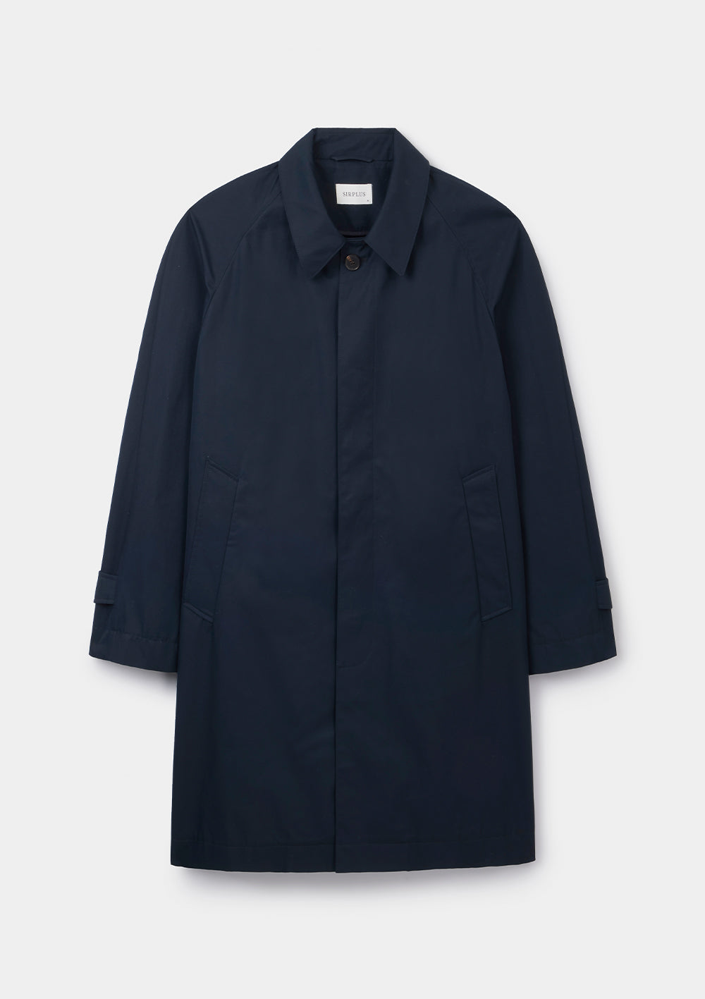 Navy Ventile Cotton Mac, Coat - SIRPLUS