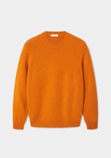 Orange Cashmere Crew Neck Jumper, Knitwear - SIRPLUS