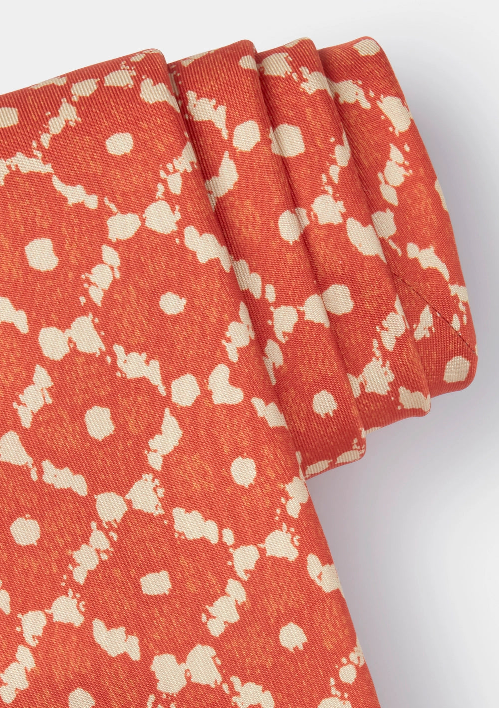 Orange Flora Print Silk Tie, Tie - SIRPLUS