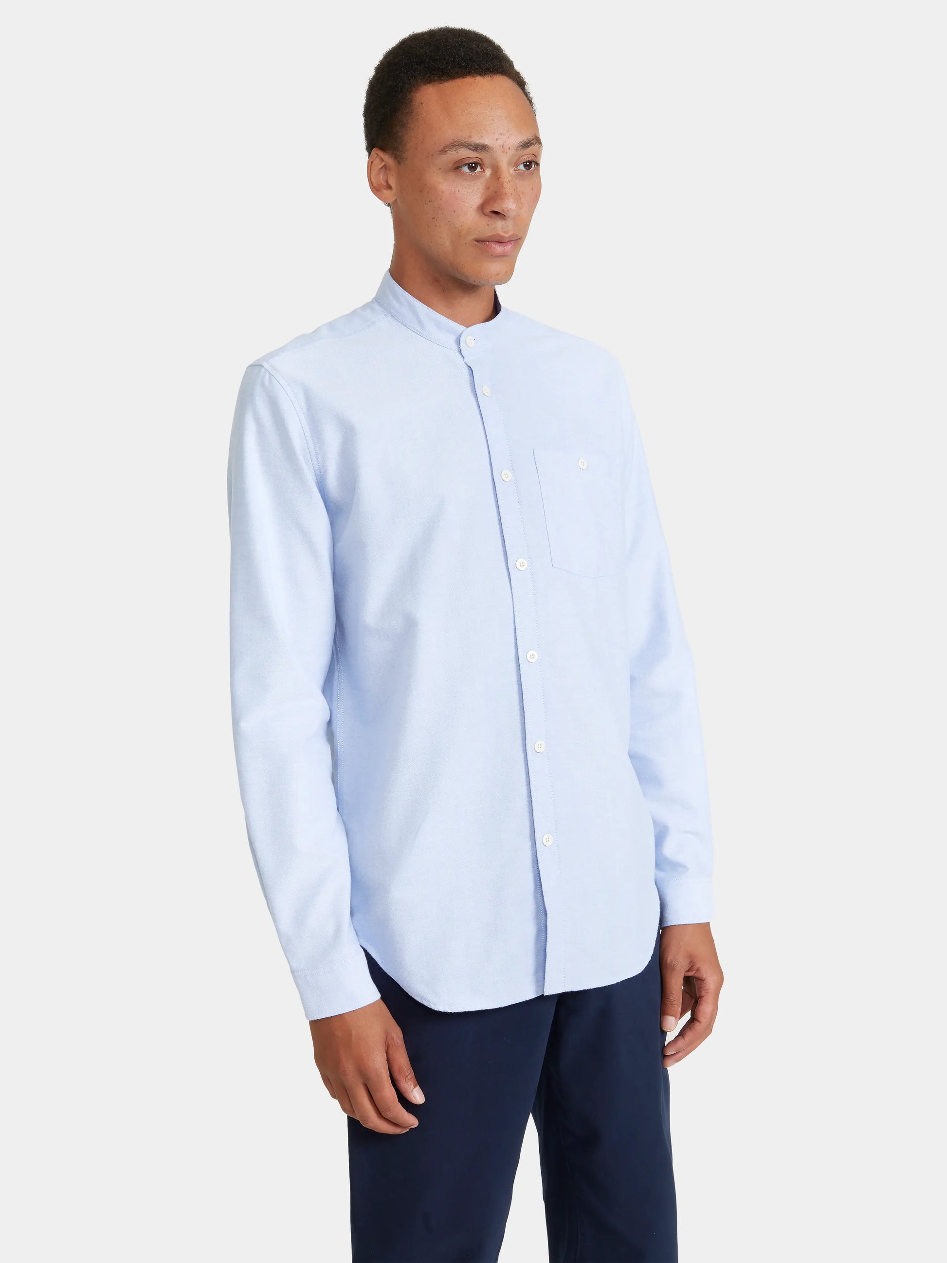 Pale Blue Oxford Grandad Shirt, Grandad Shirt - SIRPLUS