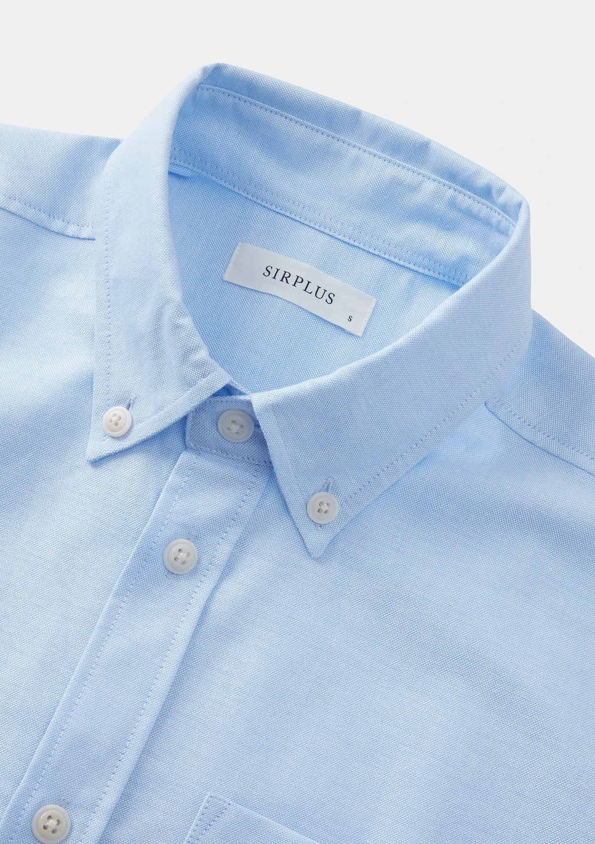 Pale Blue Oxford Collared Button-Down Shirt, Collar Shirt - SIRPLUS