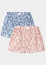 Peace Park Pink Boxer Shorts - Made with Liberty Fabrics, Boxer Shorts - SIRPLUS