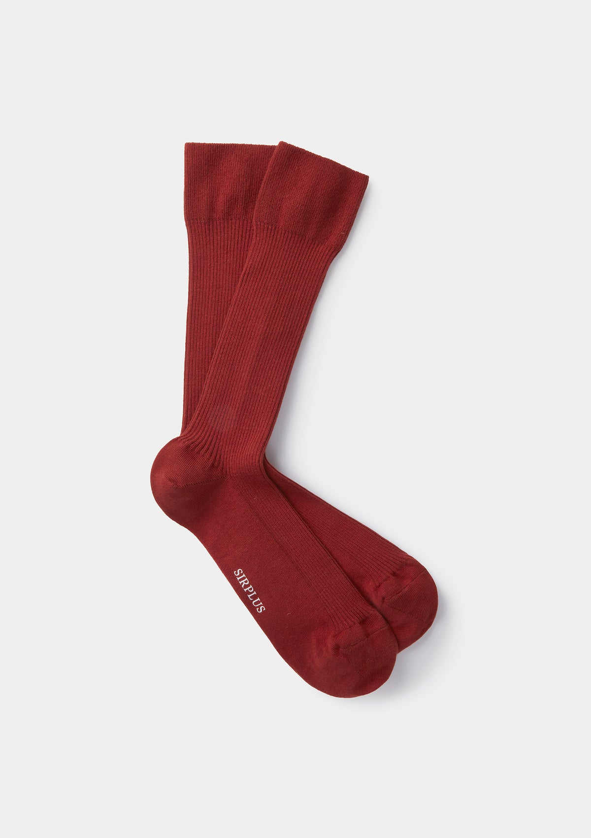 Rust Cotton Ribbed Socks, Socks - SIRPLUS