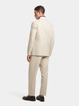 Sand Cotton Linen Blazer, Unlined Blazers - SIRPLUS