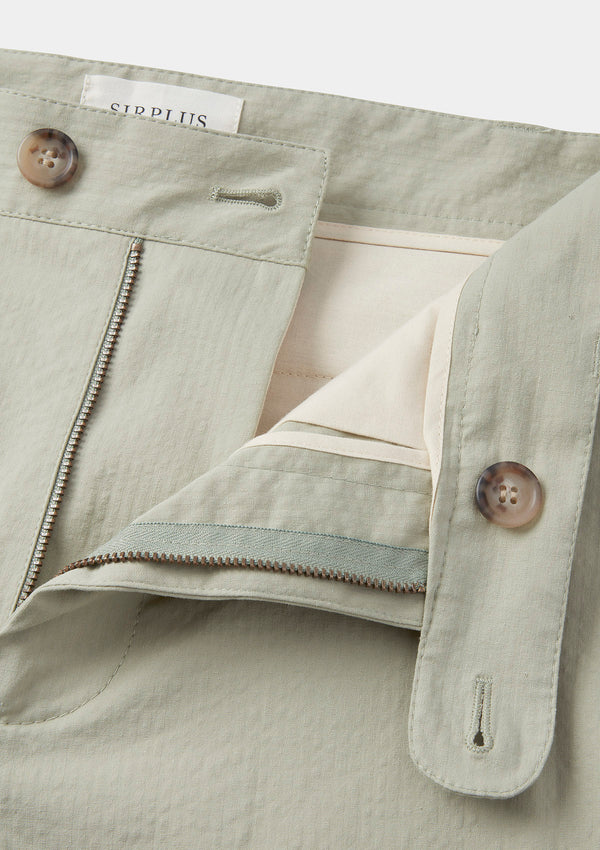 Sage Seersucker Cotton Chinos, Casual Trousers - SIRPLUS