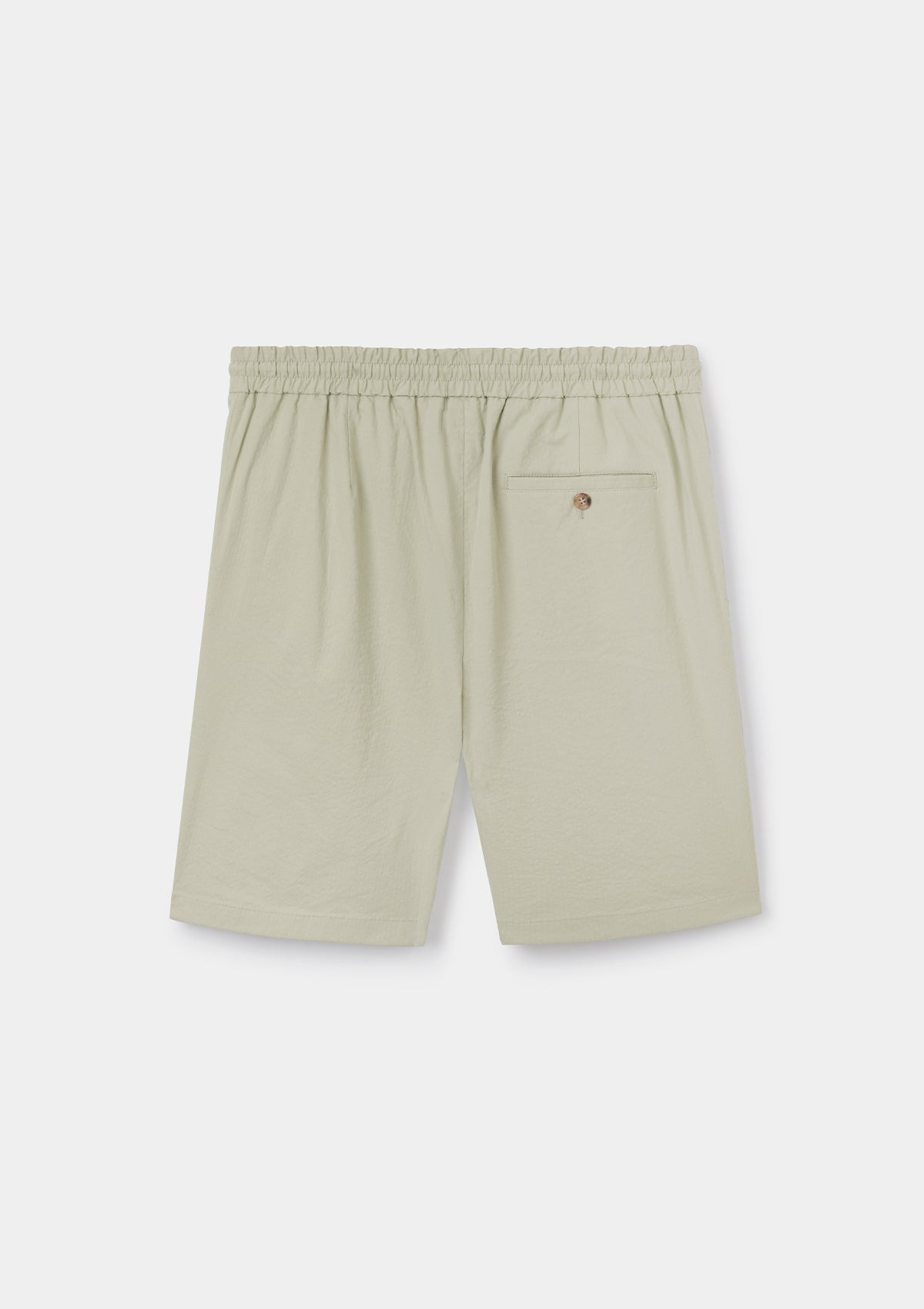 Sage Seersucker Cotton Drawstring Shorts, Shorts - SIRPLUS