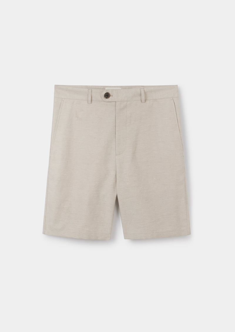 Sand Cotton Linen Shorts, Shorts - SIRPLUS