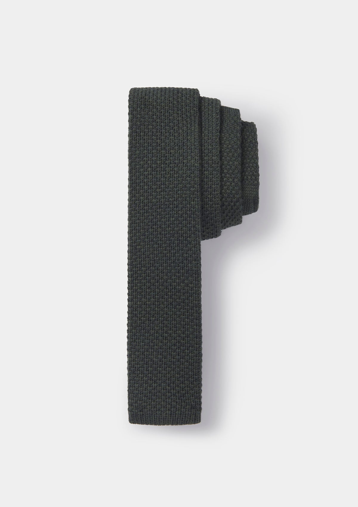 Seaweed Green Wool Knitted Tie