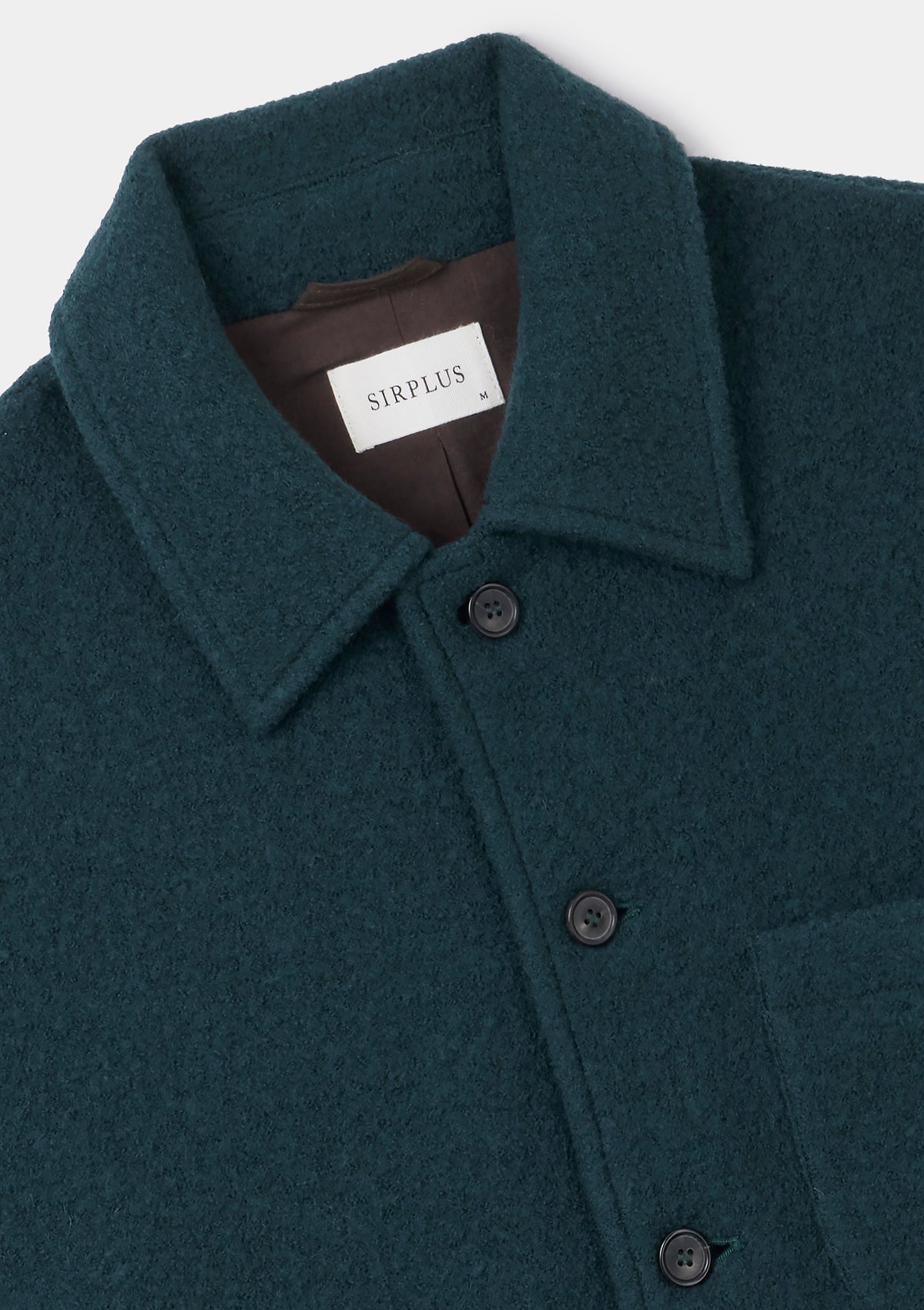 Surplus Pine Green Boucle Wool Chore Jacket, Chore Jacket - SIRPLUS