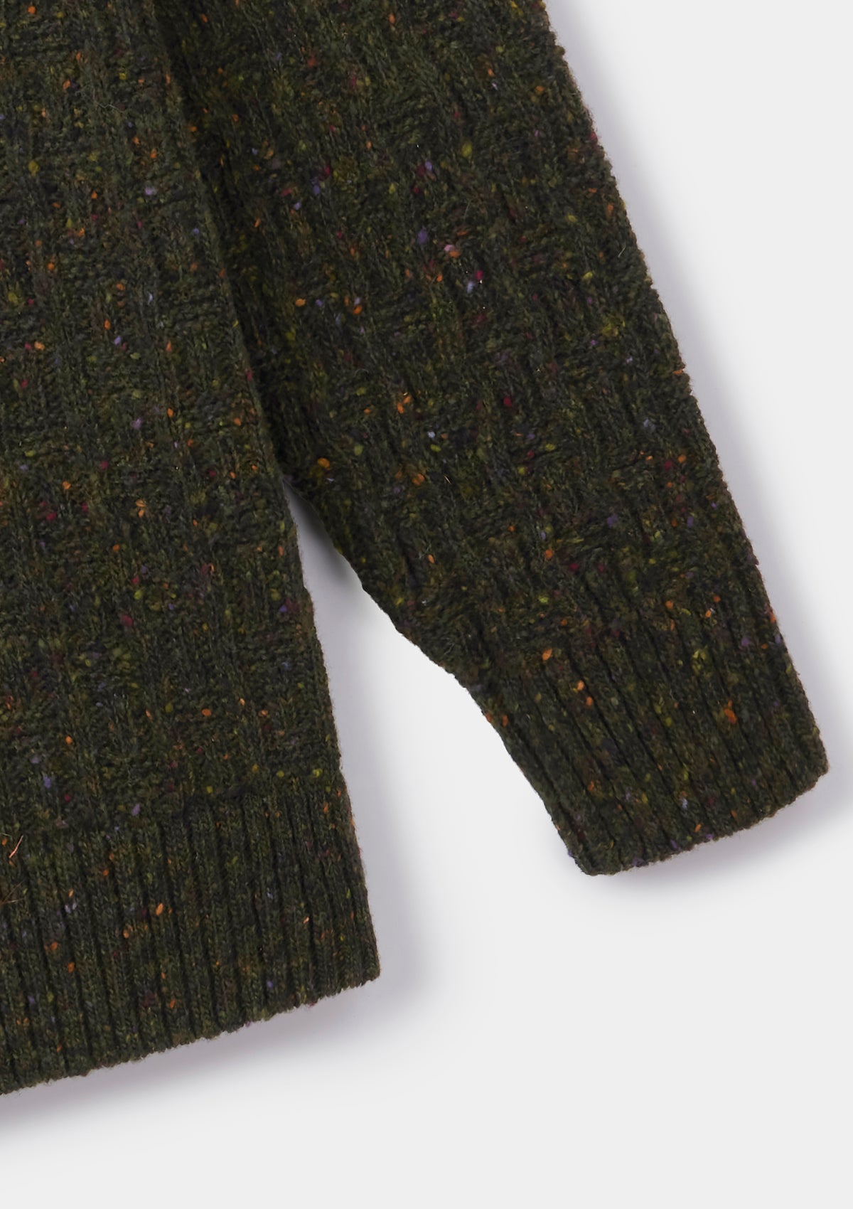 Thicket Green Donegal Jumper, Knitwear - SIRPLUS
