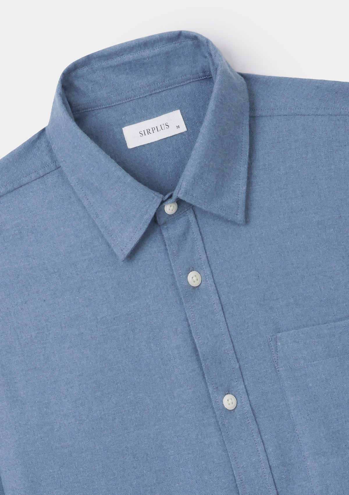 Washed Blue Brushed Cotton Shirt