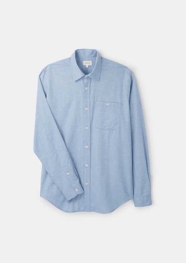 Blue Cotton Cashmere Shirt by SIRPLUS