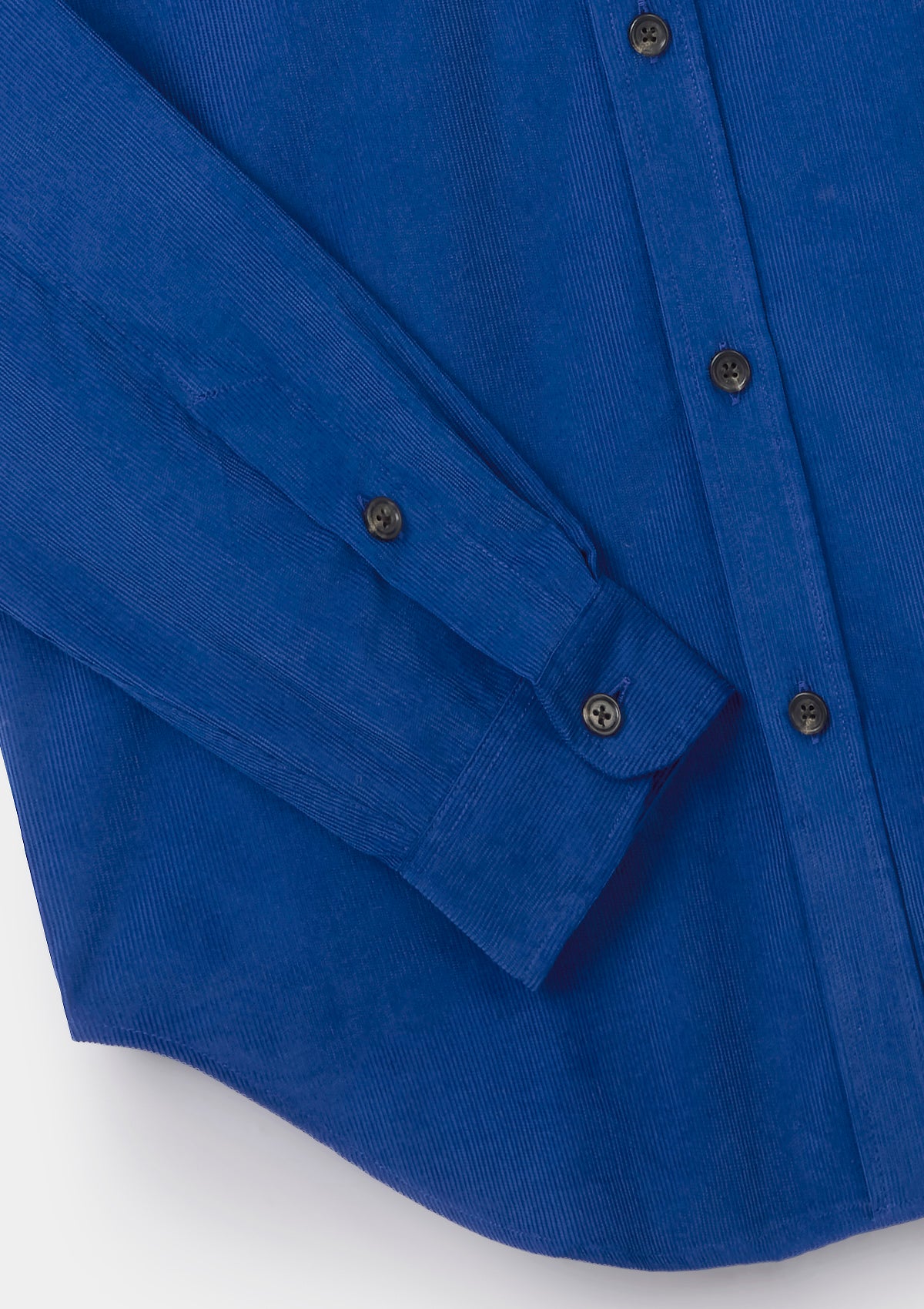 Cobalt Blue Needlecord Collared Shirt | SIRPLUS