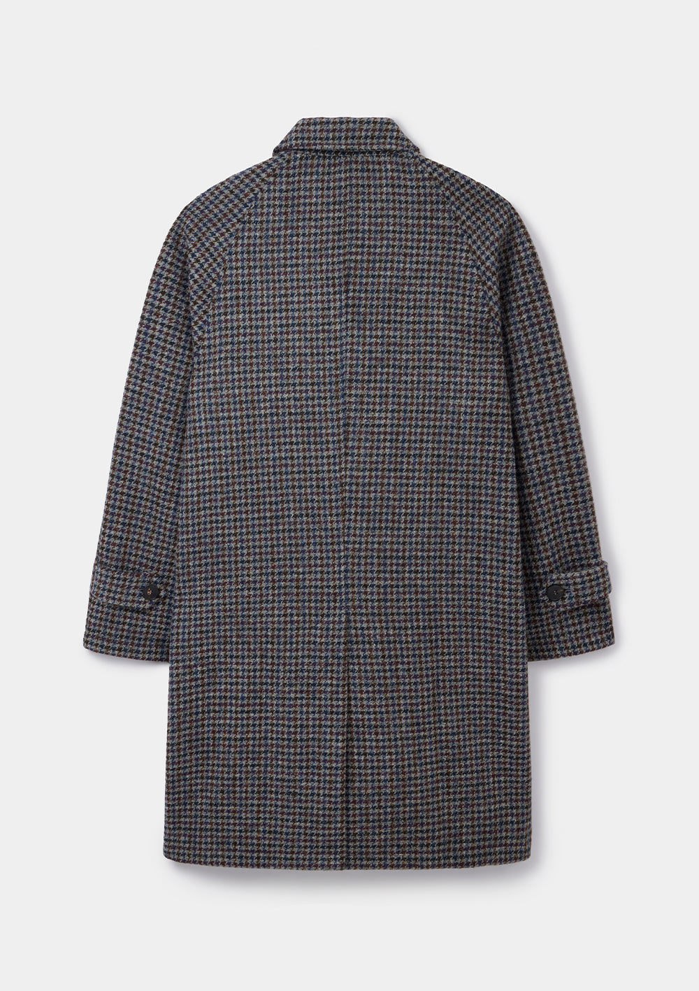 Houndstooth Check Harris Tweed Overcoat, Coat - SIRPLUS