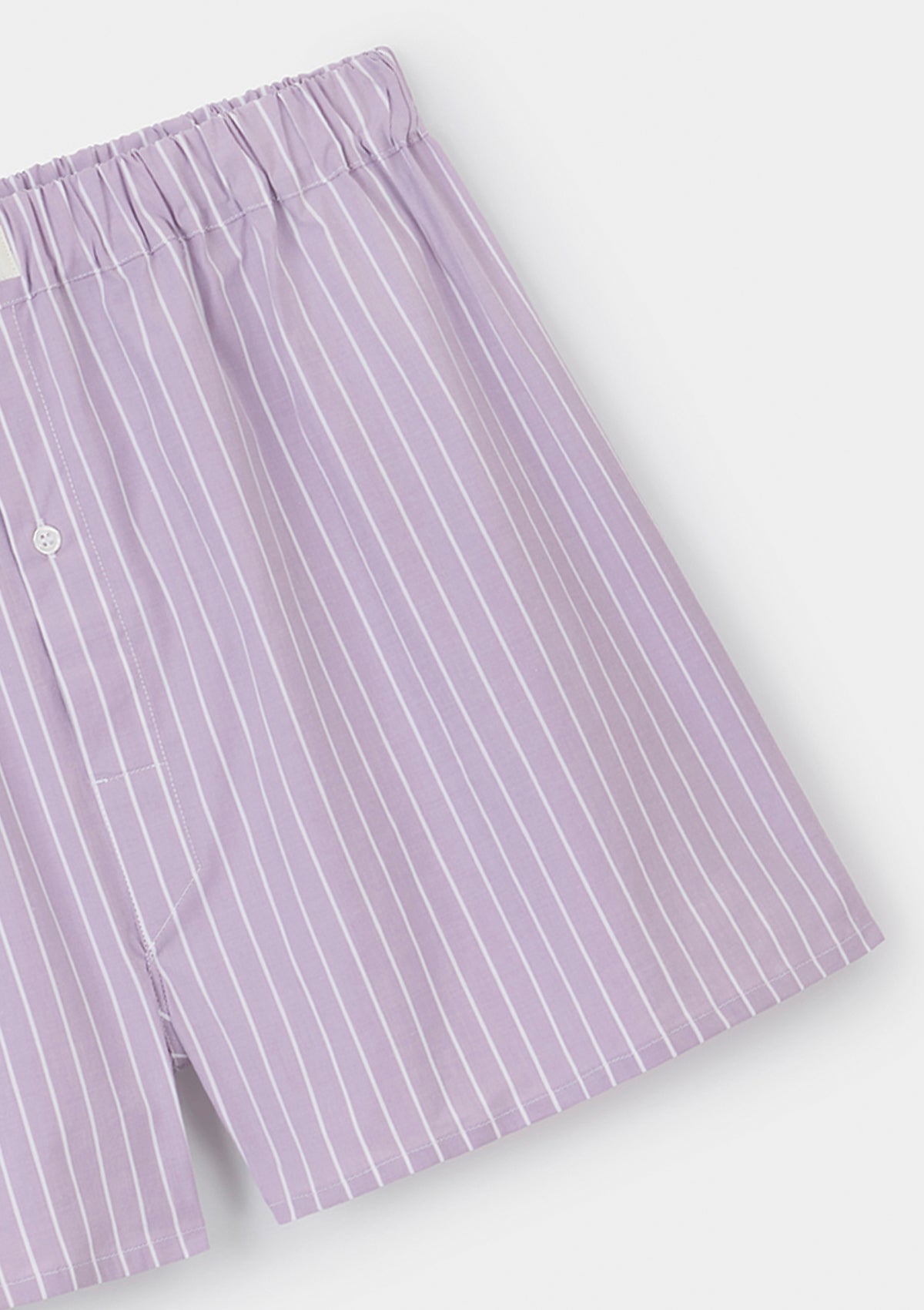 Lilac Stripe Cotton Boxer Shorts