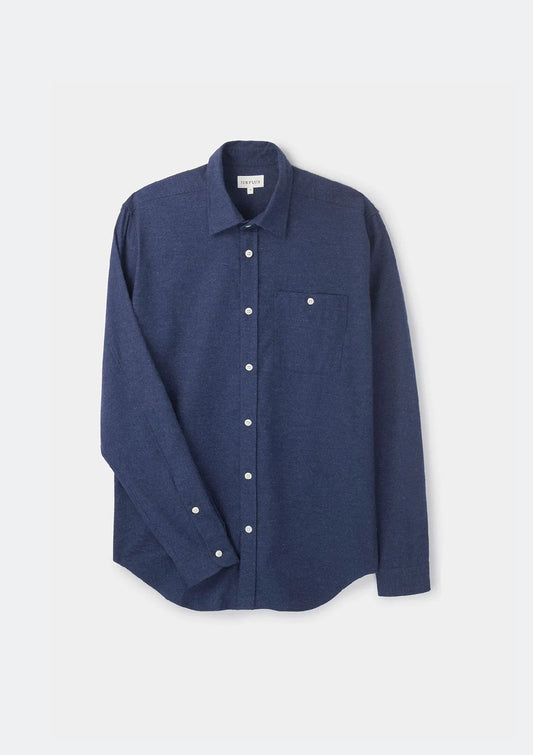 Navy Cotton Cashmere Shirt by SIRPLUS