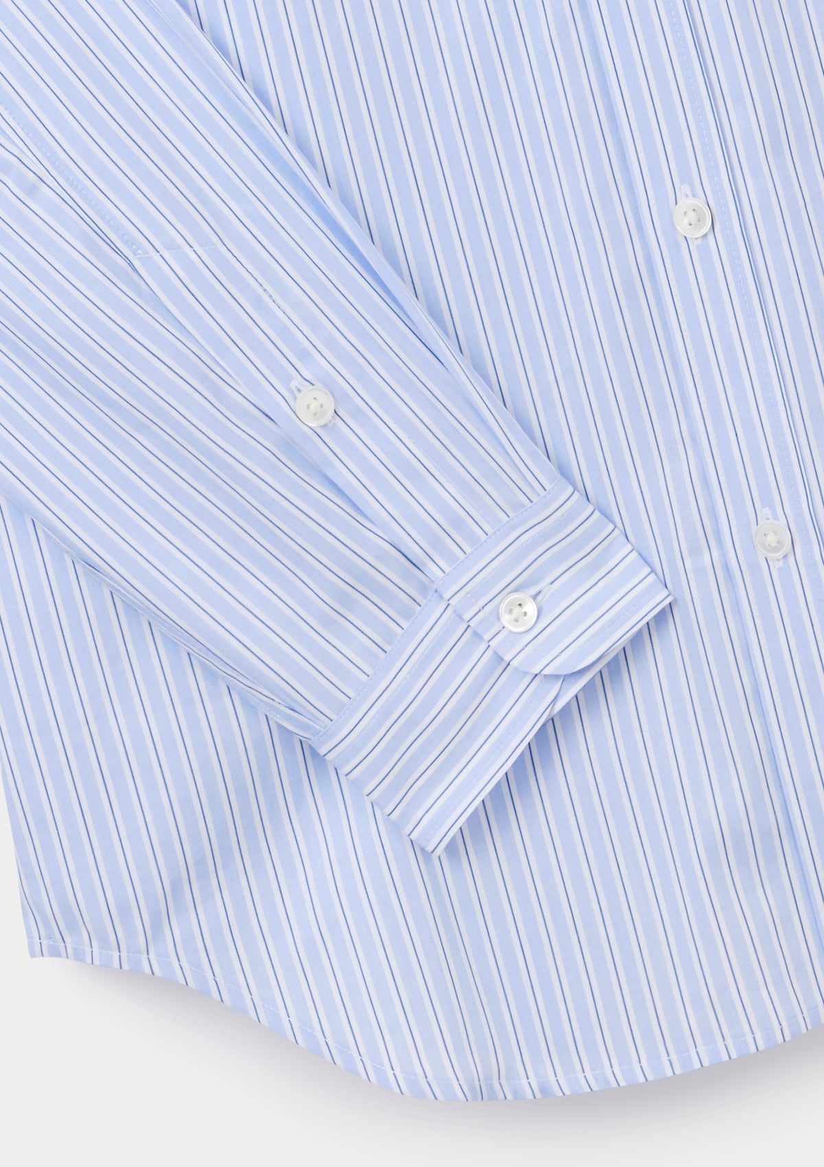Pale Blue Stripe Poplin Shirt, Collar Shirt - SIRPLUS