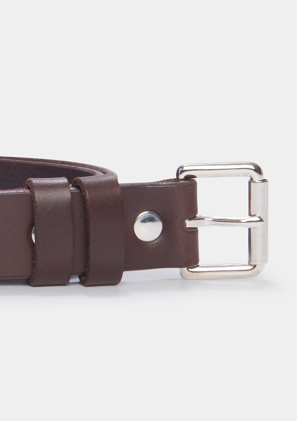 Sirplus x Tanner Bates Brown Slim Leather Belt, Belt - SIRPLUS