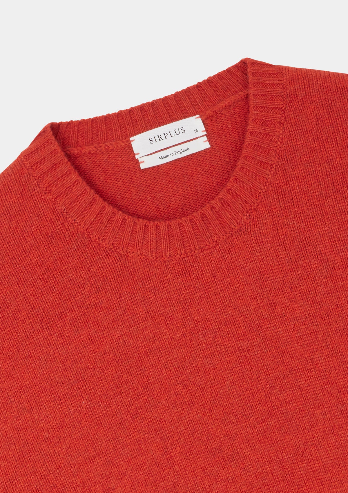 Tomato Red Cashmere Crew Neck Jumper, Crew Neck Jumper - SIRPLUS