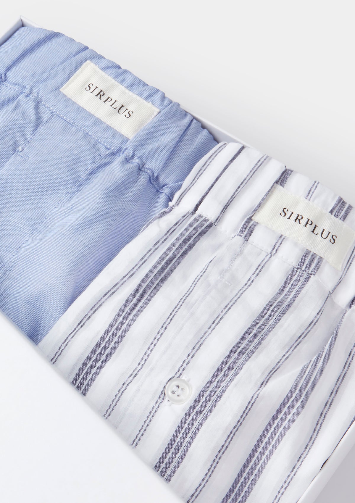 White & Blue Surplus Cotton Boxer Shorts Gift Box