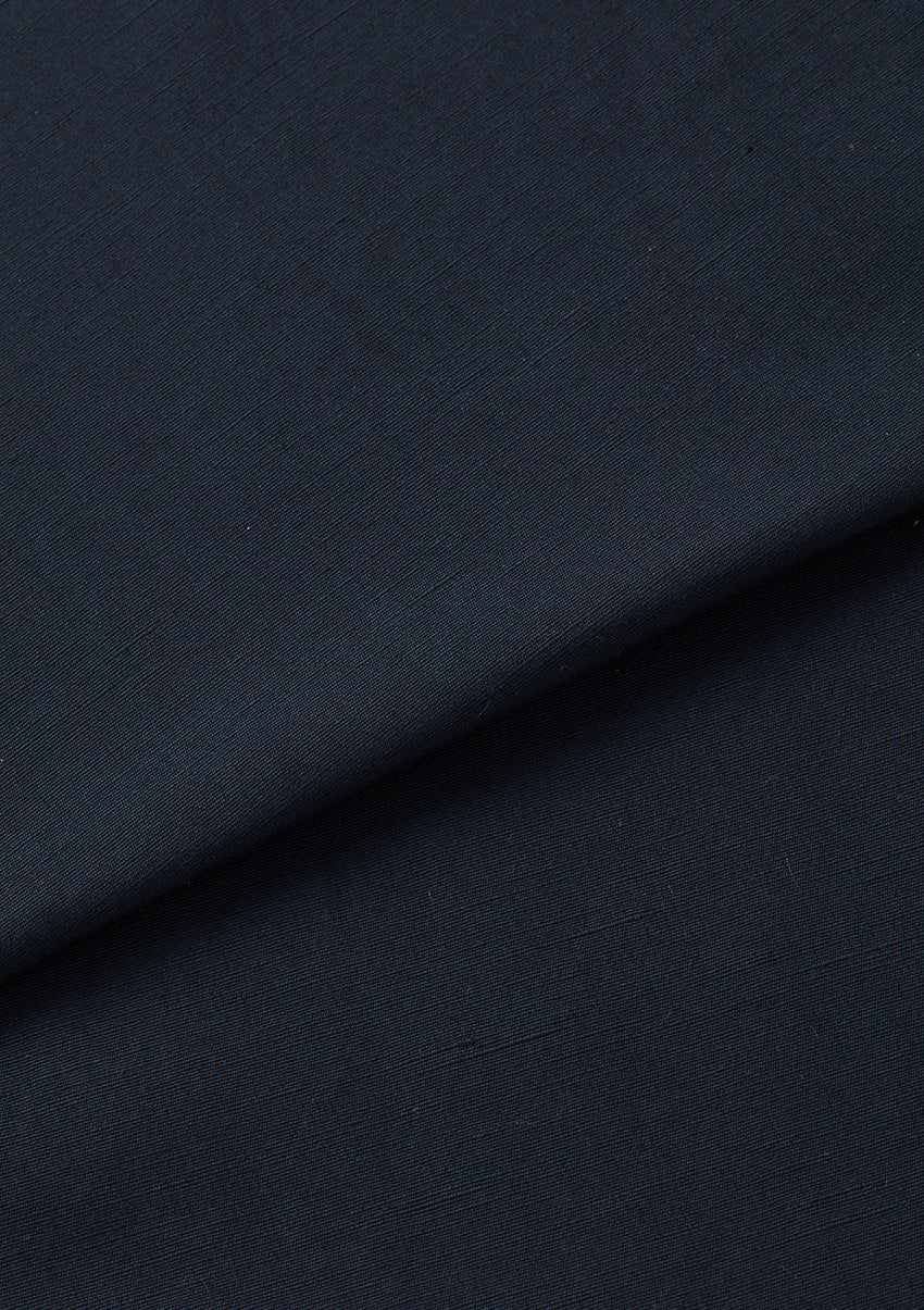 Ink Navy Cotton Linen Trousers