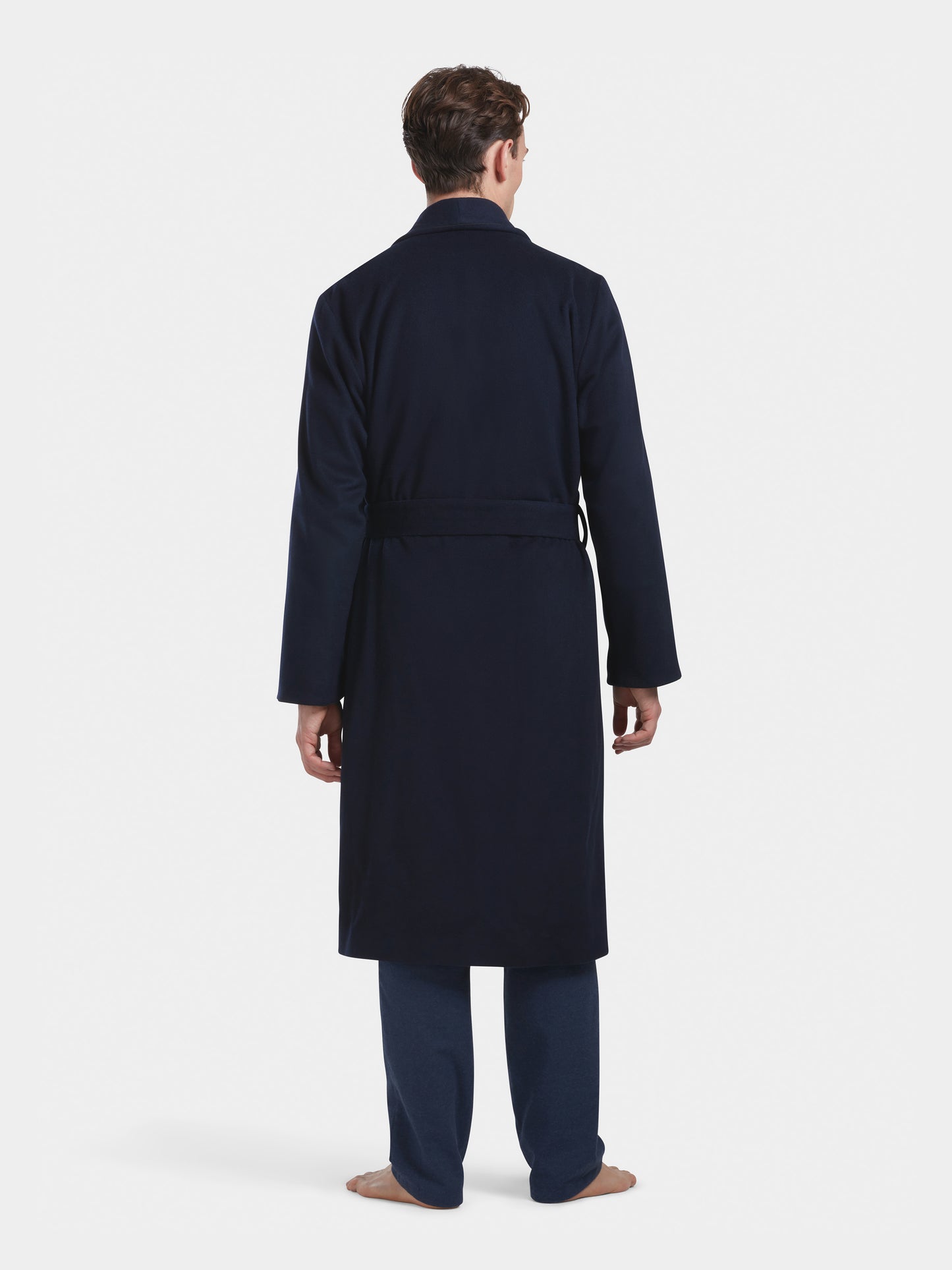 Navy Cashmere Dressing Gown