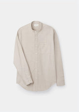 Sand Cotton Cashmere Grandad Shirt by SIRPLUS