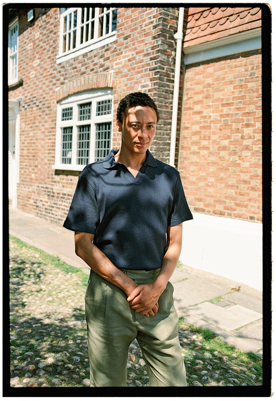 Navy Jersey Waffle Resort Polo, Polo Shirt - SIRPLUS