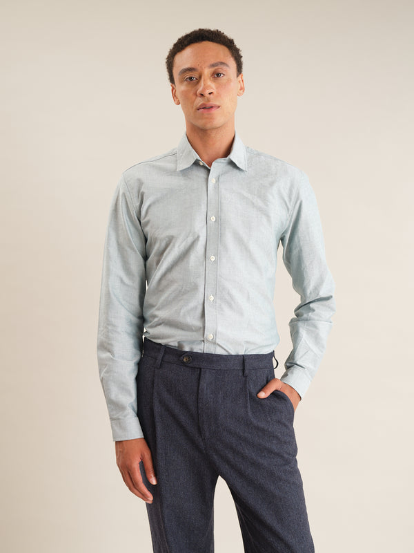 Sea Green Oxford Collared Shirt