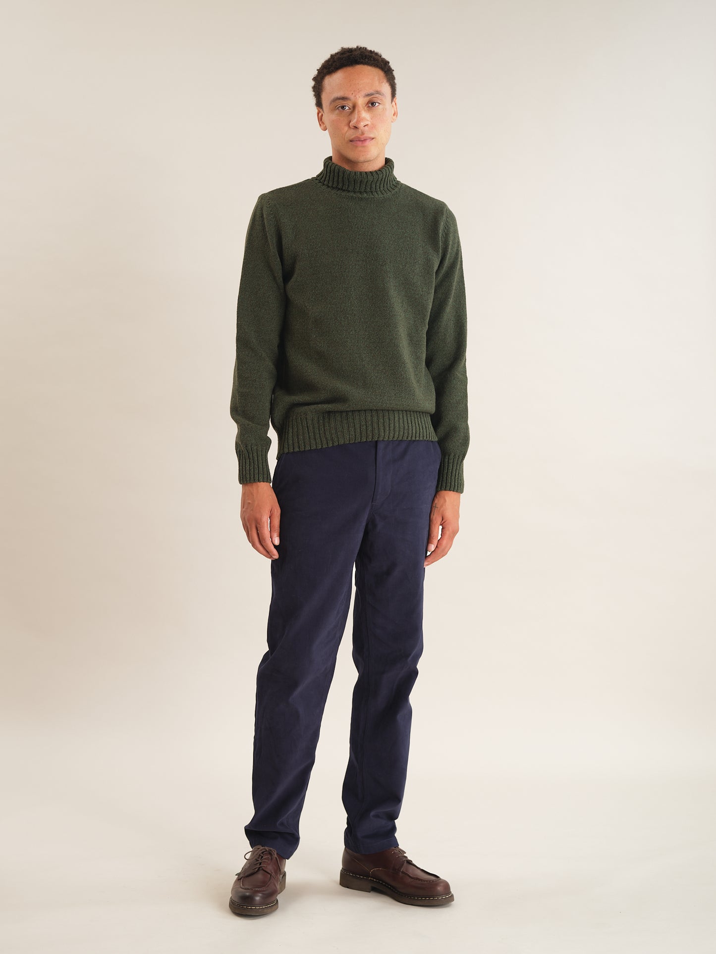 Forest Melange Roll Neck Jumper