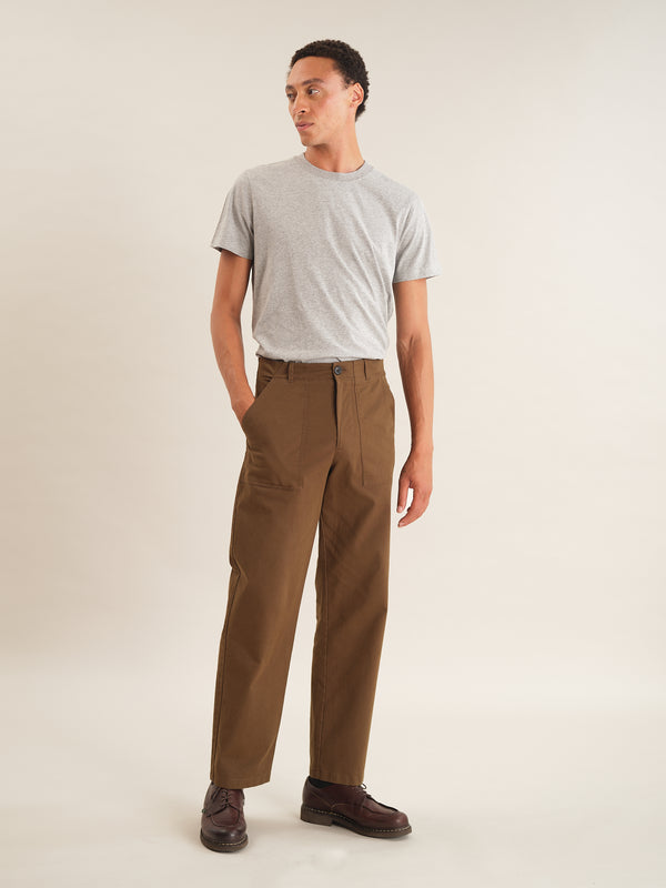 Olive Cotton Utility Trouser