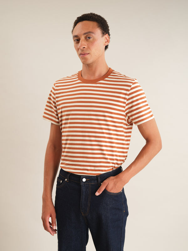 Rust Orange Stripe T-shirt