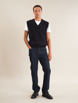 Ink Navy Lambswool Vest