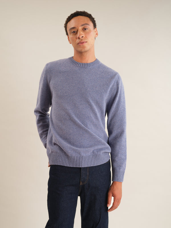 Periwinkle Lambswool Crew Neck Jumper