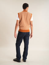 Orange Tile Fair-Isle Vest