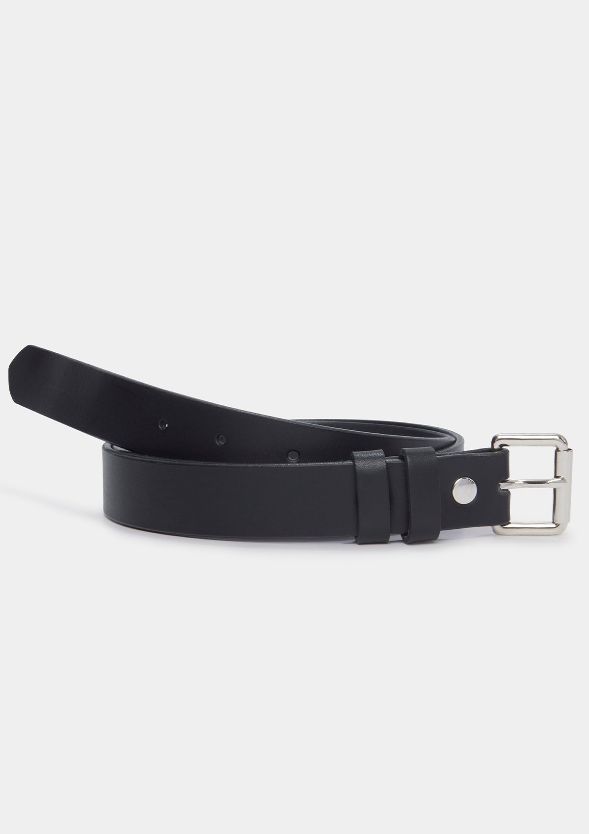 Sirplus x Tanner Bates Black Slim Leather Belt, Belt - SIRPLUS