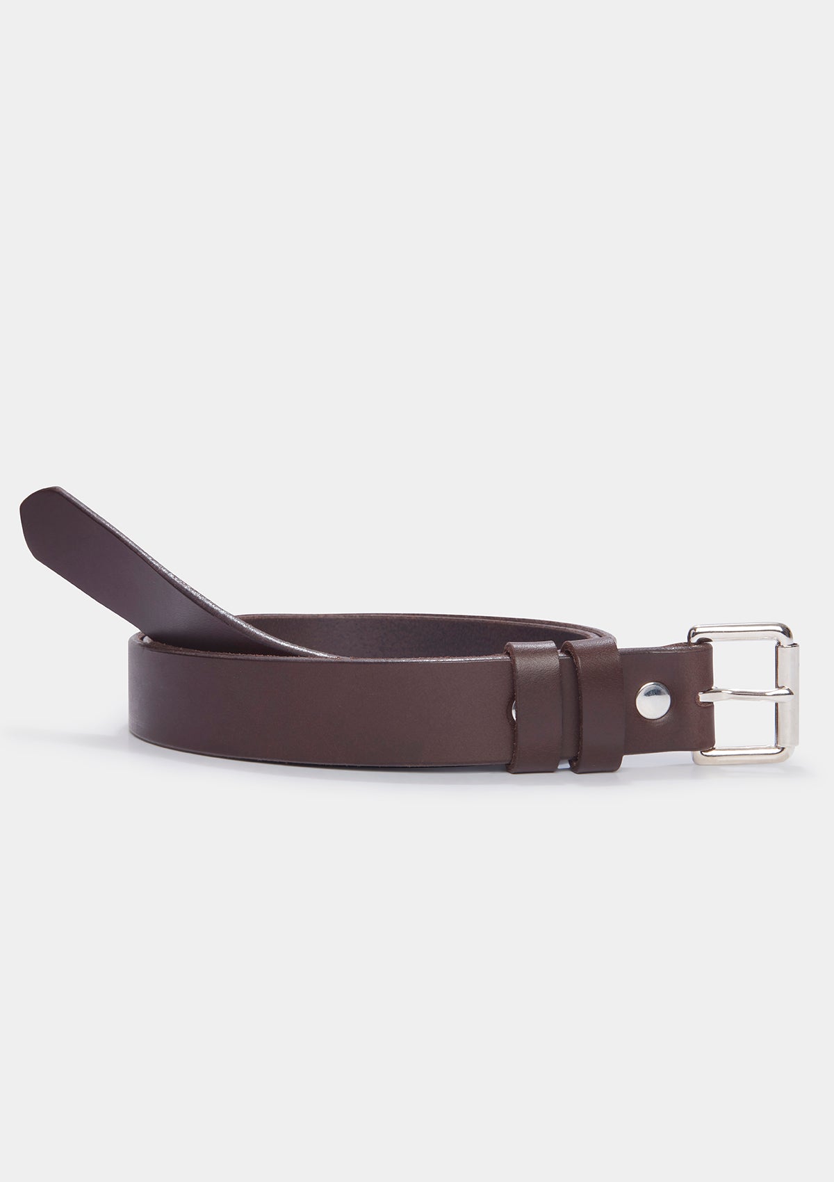 Sirplus x Tanner Bates Brown Slim Leather Belt, Belt - SIRPLUS