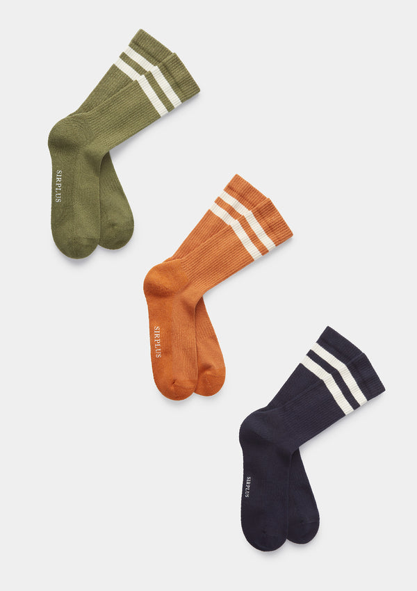 Olive Green Organic Cotton Sport Socks