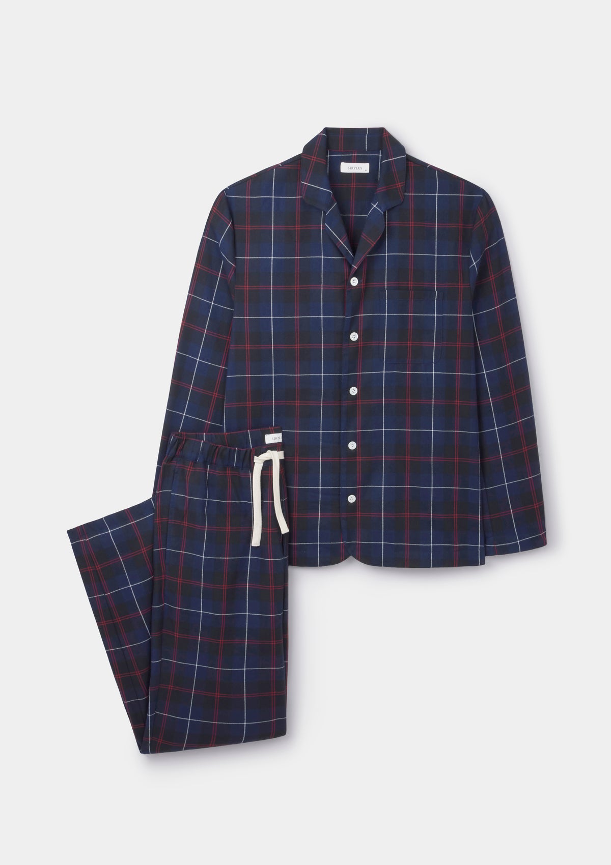 Surplus Navy Flannel Check Pyjamas