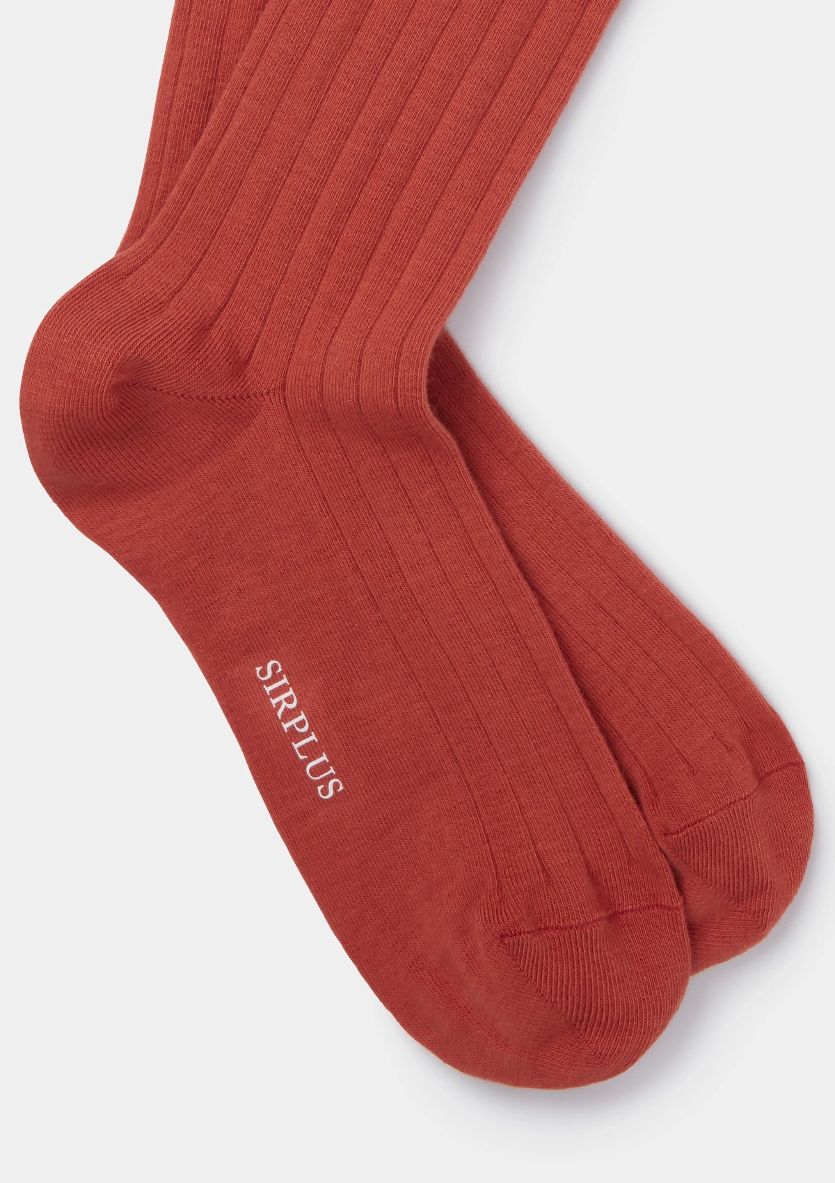 Terracotta Cotton Dress Socks, Socks - SIRPLUS