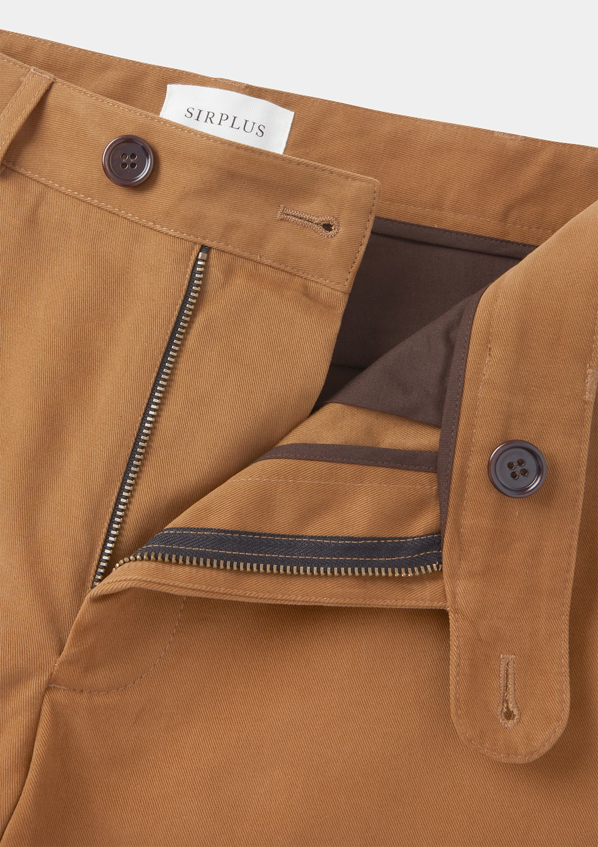 Tobacco Cotton Twill Chinos, Chinos - SIRPLUS