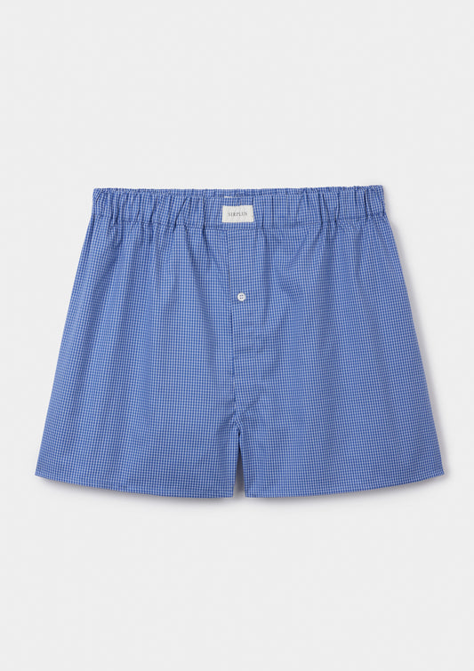 White Windowpane Check Boxer Shorts, Boxer Shorts - SIRPLUS