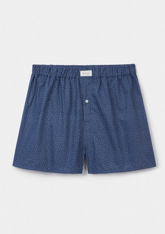 Slate Blue Ditsy Boxer Shorts, Boxer Shorts - SIRPLUS