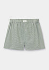 Green Gingham Cotton Boxer Shorts, Boxer Shorts - SIRPLUS